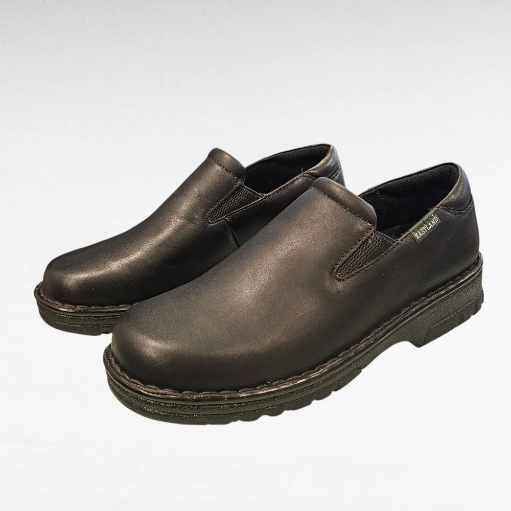 Eastland Newport Black Leather Slip On Loafers Size 10W